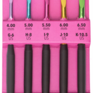 Susan Bates Crochet Hook Set SZ G6-K105, Sizes G6/4mm to K10.5/6.5mm