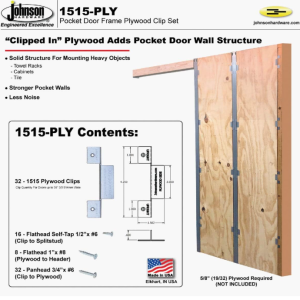 3/4" Pocket Dr Clip Set