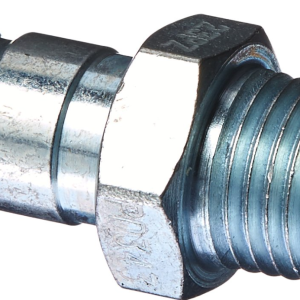 Parker Hannifin PD343 Series PD Steel Test Port and Diagnostic Equipment Quick Nipple with Male Pipe Thread, 1/8" Body Size, 1/4"-18 NPTF Thread Size, 1.48" Length