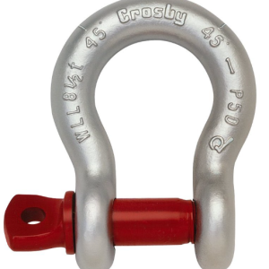 Crosby Screw Pin Anchor Shackle Carbon Steel, Galvanized, 2 Ton WLL, 1/2" Size, G-209