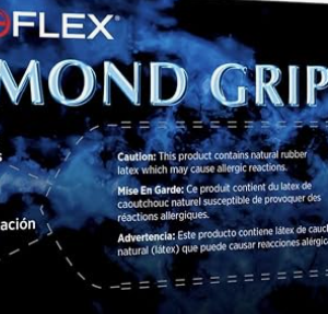 Microflex MF-300-XL Extra Large Diamond Grip Latex Gloves 100 Count